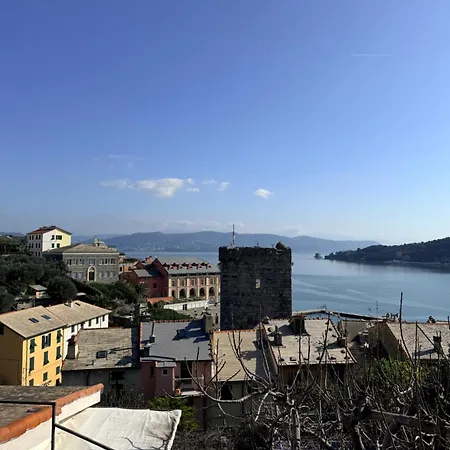 Stone Within Ancient Castle Walls Surrounded By A Lush Garden With Stunning Sea Village And Palmaria Views Sunlit Day * Porto Venere